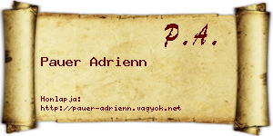Pauer Adrienn névjegykártya